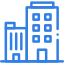 PrivatFinanzPlus - Baufinanzierungen und Privatkredite - Bürogebäude-Symbol