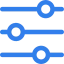 PrivatFinanzPlus - Baufinanzierungen und Privatkredite - Equalizer-Symbol
